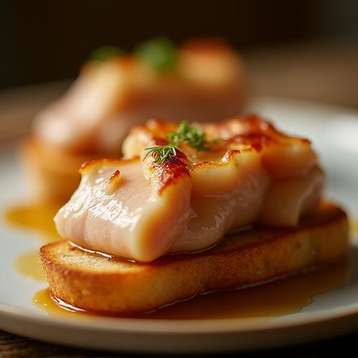 Foie gras poêlé sur pain brioché