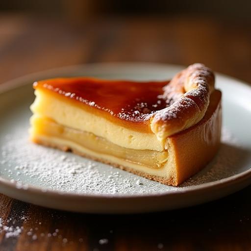 Part de tarte Tatin caramélisée