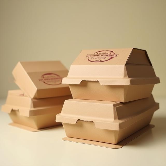 Boîtes repas compostables avec logo Cuisine Mémoire